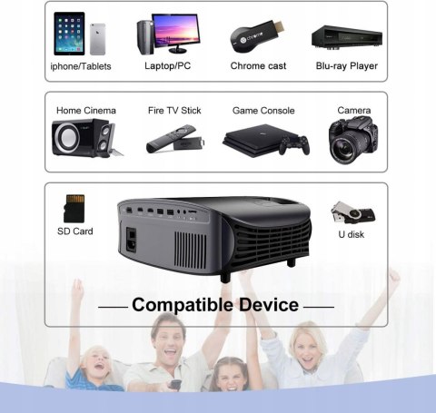 Projektor Led Artlii YG600 FullHD 300ANSI MEGA LUX