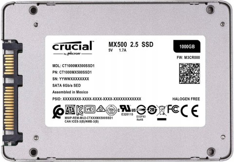 Dysk SSD Crucial MX500 1TB 2,5" SATA III GW!