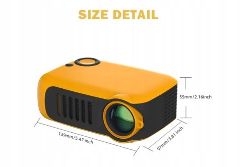 TRANSJEE A2000 Projector 800 Lumens 1000:1