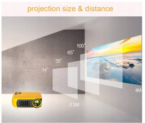 TRANSJEE A2000 Projector 800 Lumens 1000:1