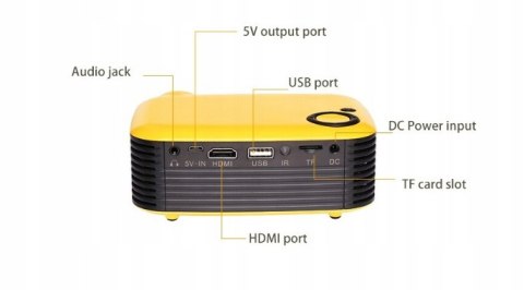 TRANSJEE A2000 Projector 800 Lumens 1000:1