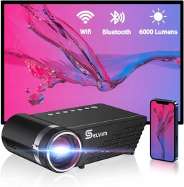 WIFI MINI PROJEKTOR Z BLUETOOTH SELVIM 1080P 6000L