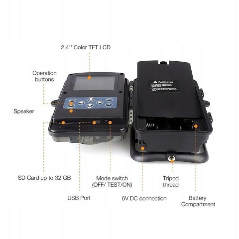 Kamera fotopułapka Apeman H45 16MP 1080P OKAZJA!