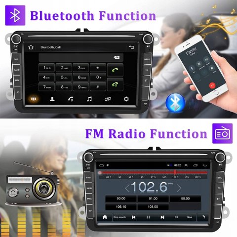 RADIO CAMECHO ANDROID 10 AS225 VW BT WIFI GPS HIT!