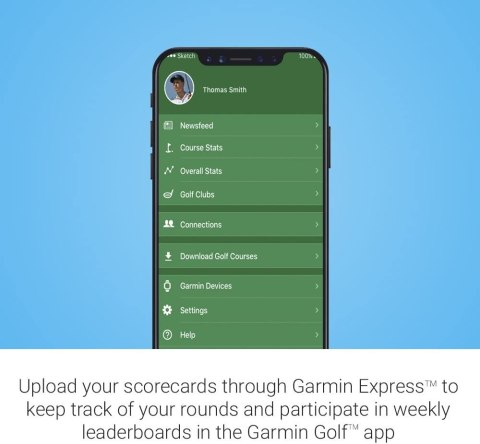 Garmin Approach S10 zegarek sportowy CZARNY