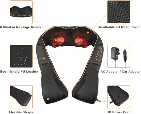 Masażer wielofunkcyjny - Shiatsu neck massager