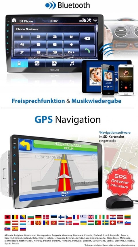 RADIO SAMOCHODOWE XOMAX XM-2DN1005 DVD USB HIT!